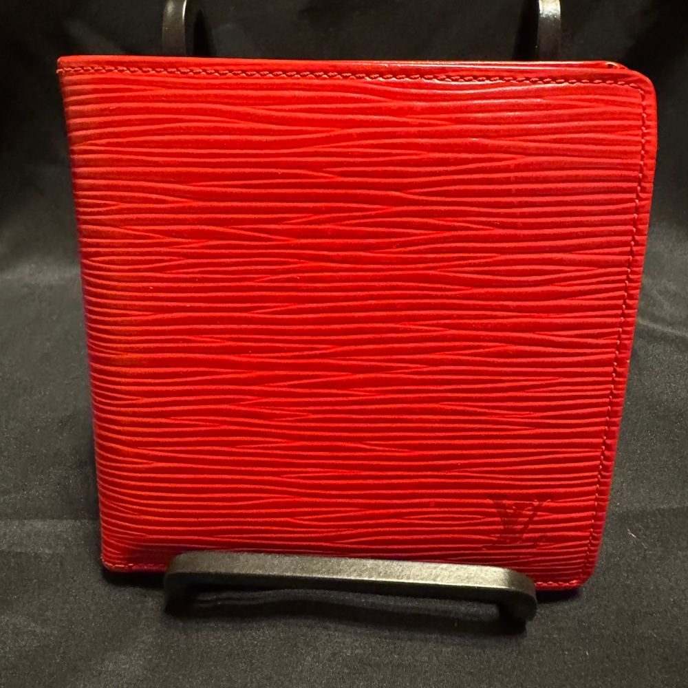 Louis Vuitton LV Red EPI Wallet Unisex